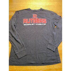 Rutgers Scarlet Knights Long Sleeve T-Shirt Gray Unisex Adult Athletic Fit